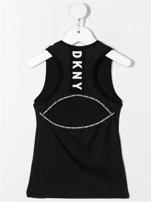 Canotta bambina con scritta logo sul retro DKNY KIDS | D35R9909B